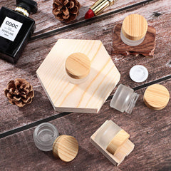 Geiserailie bocaux echantillon verre lavables et réutilisables pour cosmétiques.