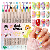 GELLAKTIK ensemble-stylo-art-ongles-18-couleurs: créez des designs variés à domicile avec 18 teintes