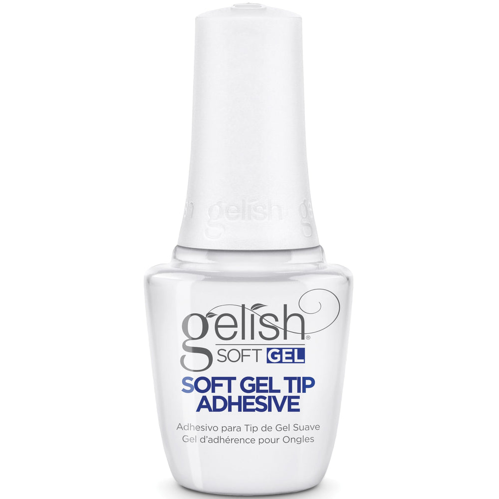 Gelish Soft Gel Tip Adhesive — bouteille 15 ml pour une utilisation durable et pratique.