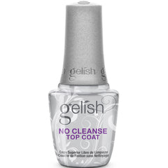 Gelish No-Cleanse Top Coat offre une brillance sans nettoyage, idéale pour une finition lustrée