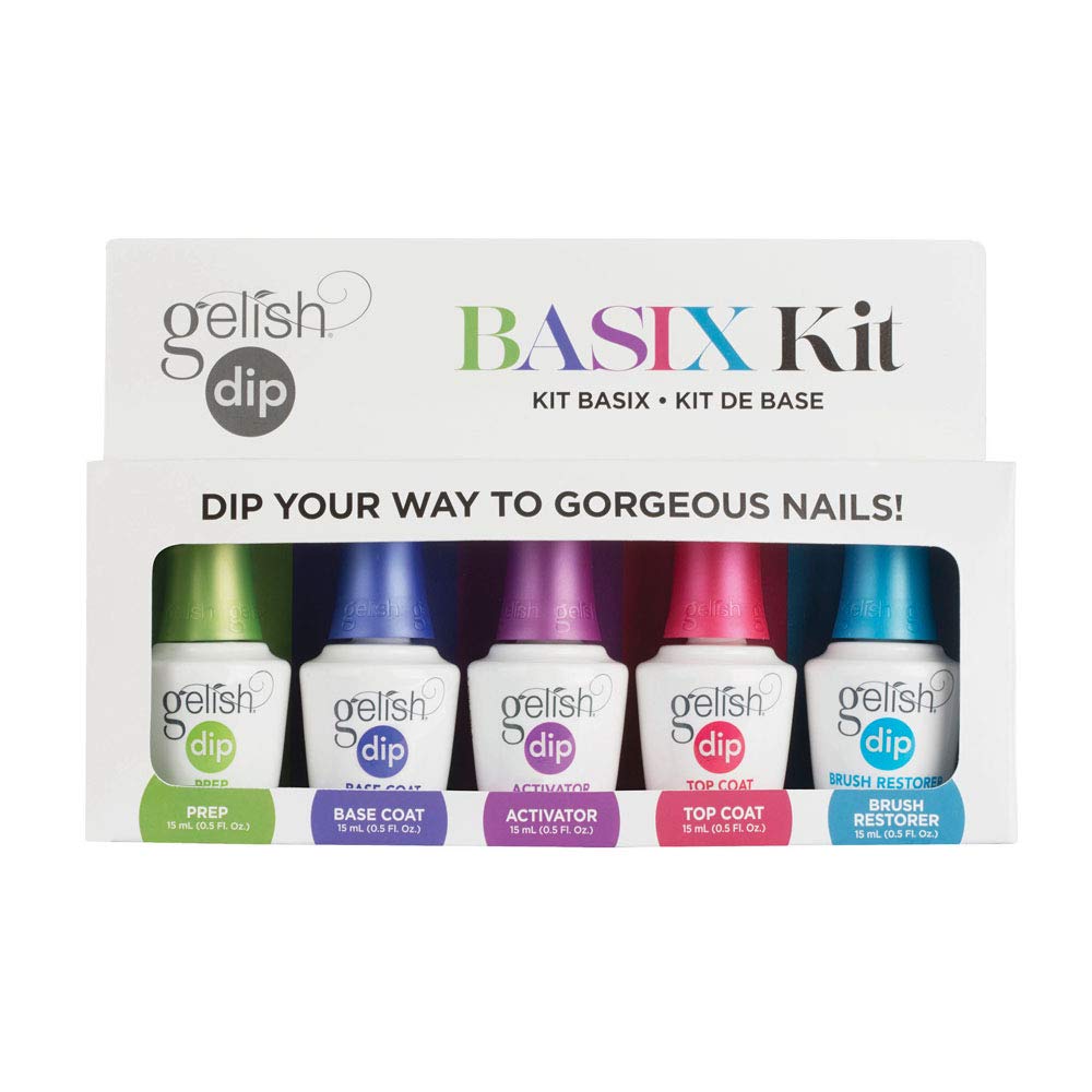 Gelish Dip Basix Kit – préparation des ongles pour une adhérence fiable.
