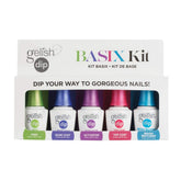 Gelish Dip Basix Kit – préparation des ongles pour une adhérence fiable.