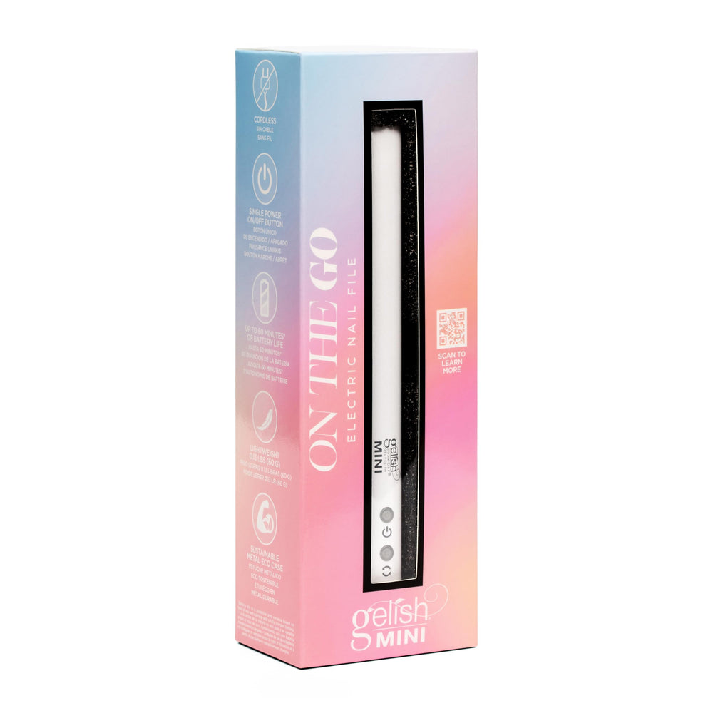 Gelish Mini On The Go – outil d’ongles portable pour limer et polir à domicile