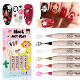 Gellaktik ensemble-stylo-ongles-6-couleurs: précision et variété pour motifs nets.