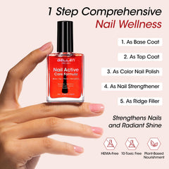 GELLEN Active Glow : vernis rose brillant offrant un éclat durable.