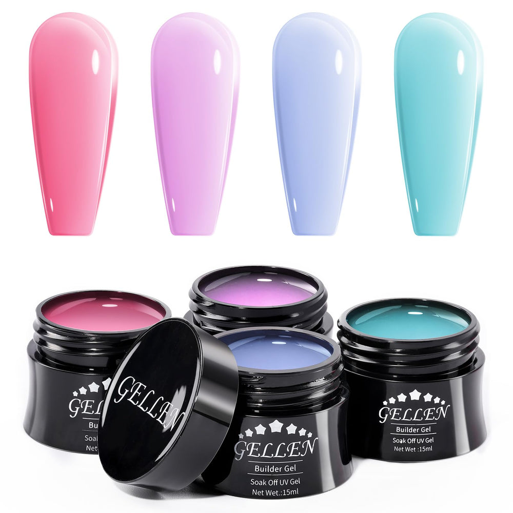 GELLEN kit gel builder rose dans une boîte cadeau, idéal pour débuter la manucure à domicile