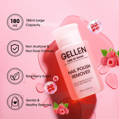 Capuchon anti-poussière sur Dissolvant GELLEN Framboise, protection du produit.