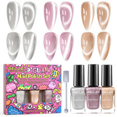 Kit GELLEN vernis cat-eye sec offre un effet 3D sans lampe.