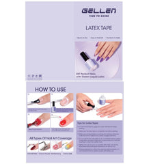 Gellen Latex Tape - retrait net du bord sans abîmer le vernis.