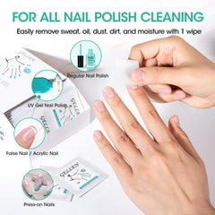GELLEN résidus collants éliminés autour des ongles rapidement.