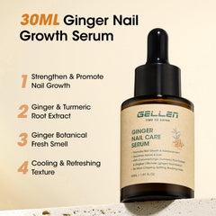 Sérum GELLEN ongles gingembre avec pipette, application précise.