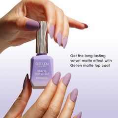 GELLEN Top Coat Pailleté Bouteille 18ml ajoute iridescences lumineuses et glamour.
