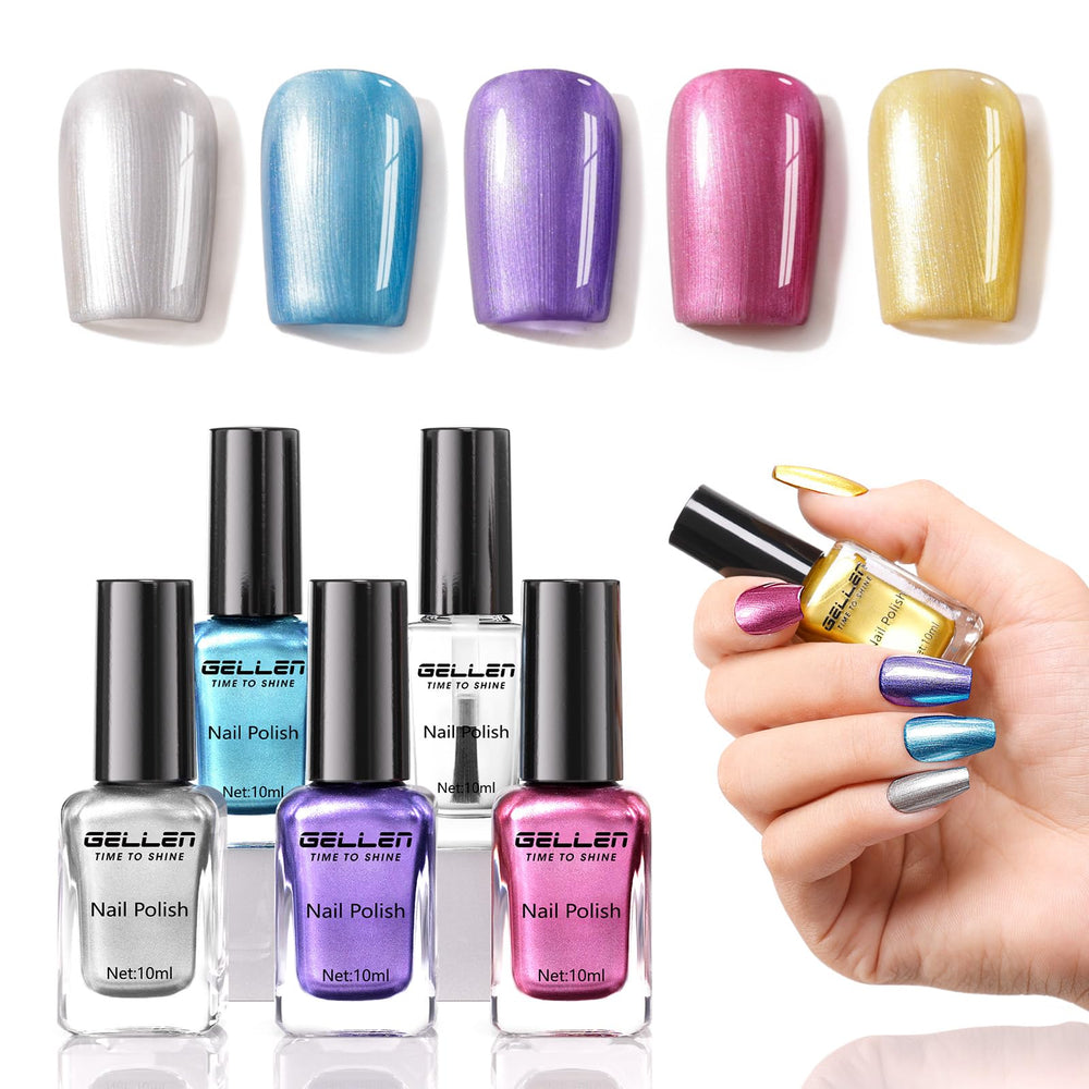 Vernis métallique GELLEN Or: fini brillant durable, idéal pour fêtes et usage quotidien.