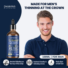 Application sur cuir chevelu avec Minoxidil Gemächlich Zu Hause, routine quotidienne