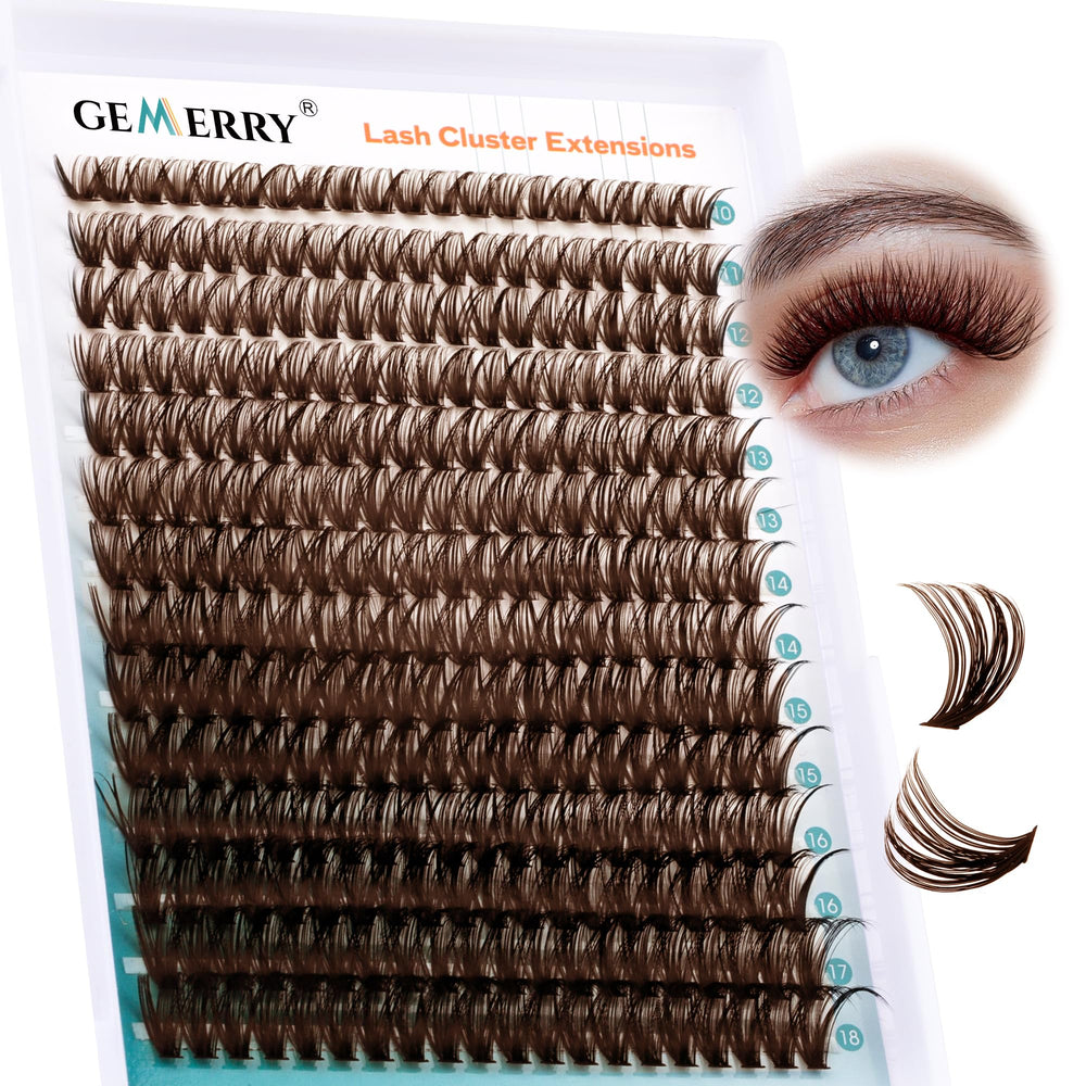 GEMERRY Brown Lash Clusters: emballage pratique pour extensions à faire soi meme