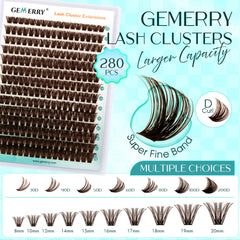 GEMERRY Brown Lash Clusters: méthode simple pour application à domicile