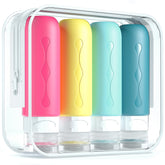 Flacons Gemice format 90 ml, faciles à transporter en cabine et réutilisables.