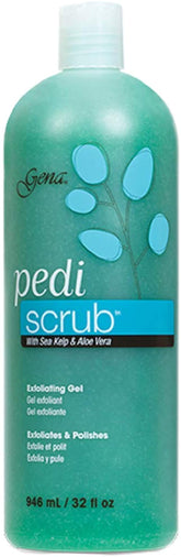 Gena Gel gommant pieds, flacon pour exfolier en douceur les pieds.