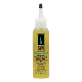 Huile Doo Gro Mega Long: bouteille montrant hydratation en profondeur