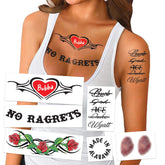 Generic tatouages White Trash femme avec motif réaliste pour costume nocturne, application rapide.