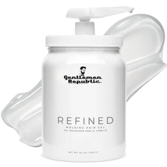 Gentlemen Republic 64oz gel cheveux pompe: application précise et rapide pour un coiffage net.
