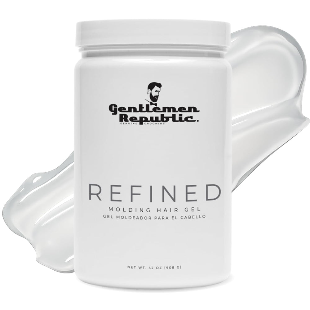 Gel Refine Gentlemen Republic: bouteille 32oz prêt pour coiffage net et durable