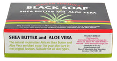 Genuine African Formula Black Soap packaging of six bars for daily use.