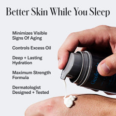 Geologie crème nuit retinol 0,2 %, soin nocturne pour peau équilibrée.