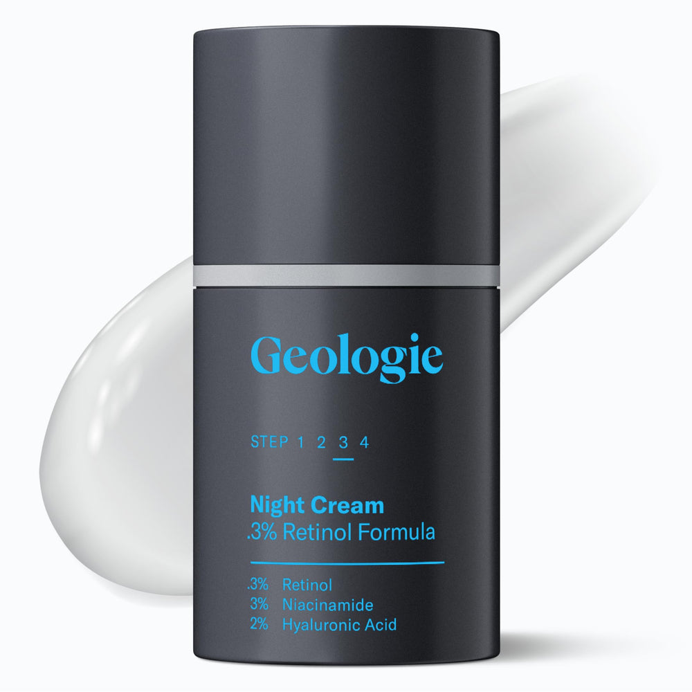 Geologie Crème Nuit Retinol flacon – lisser les ridules grâce à une texture légère.