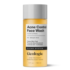 Geologie Gel Nettoyant Visage Anti-Acné – bouteille visible, nettoie en profondeur et régule le sébum.