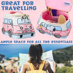 Accessoire voyage Snoopy Get Trend rose, parfait pour transporter l'essentiel durant les vacances.