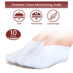 Geyoga chaussettes hydratantes nuit portées, confort doux pour la maison.