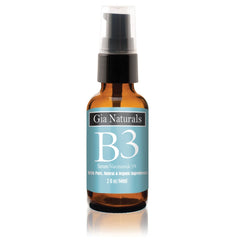 Ingrédients naturels du Serum B3 Gia Naturals, hydratation et éclat durables pour la peau.