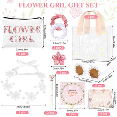 GiftSketch sacs-fille-fleurs: sacs pratiques pour transporter collations et surprises
