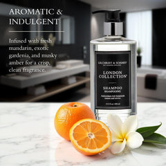 Gilchrist & Soames London Collection Shampooing: notes mandarine, parfum frais et revitalisant.