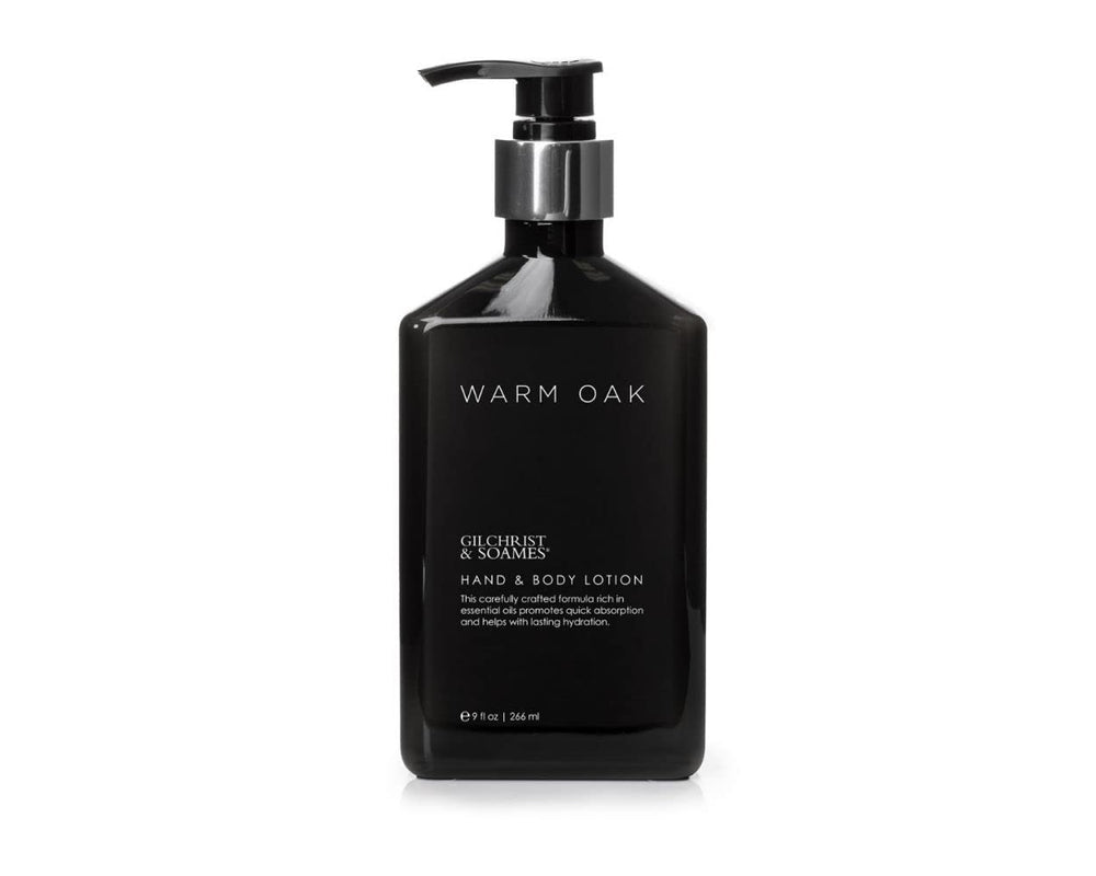 Gilchrist & Soames Warm Oak – bouteille prête à hydrater mains et corps.