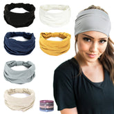 Gili bandes-cheveux larges absorbantes pour le sport et la transpiration