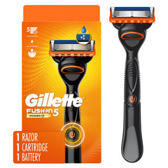 Le manche Gillette Fusion5 Power offre une prise en main confortable pour un rasage précis.