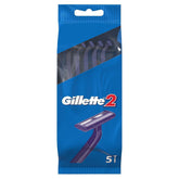 Gillette G2 rasoir jetable en pack de 5, pratique pour les déplacements.