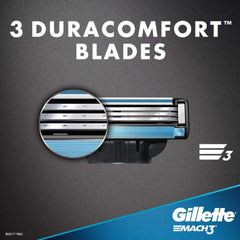 Gillette Mach3 cartouches avec meilleure valeur sur l’emballage.