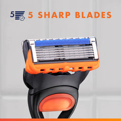 Gillette Mach3 refills architecture lame ouverte facilite le rinçage.