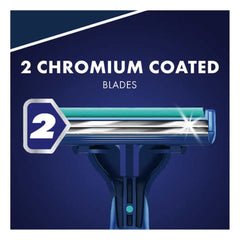 Lubristrip activé par l’eau sur le Gillette Sensor2 Plus pour une glisse rapide.