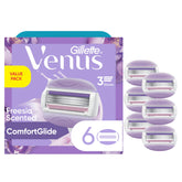 Gillette Venus ComfortGlide Freesia avec barres gel 2 en 1, rasage pratique.