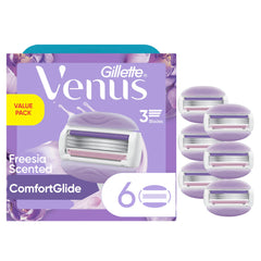 Gillette Venus ComfortGlide Freesia avec barres gel 2 en 1, rasage pratique.