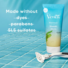 Gillette Venus Smooth Plus Olay – algues et aloe pour nourrir la peau.