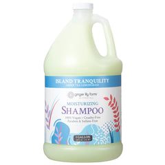 Shampooing Island Tranquility de Ginger Lily Farms Botanicals sur étagère, hydratation durable.