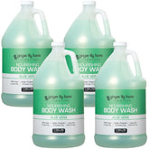 Gel douche Ginger Lily Farms Club & Fitness en bouteille soulignant la douceur hydratante