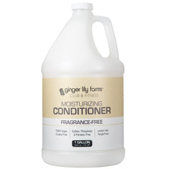 Ginger Lily Farms Club & Fitness moisturizing conditioner bottle on shelf for easy refills