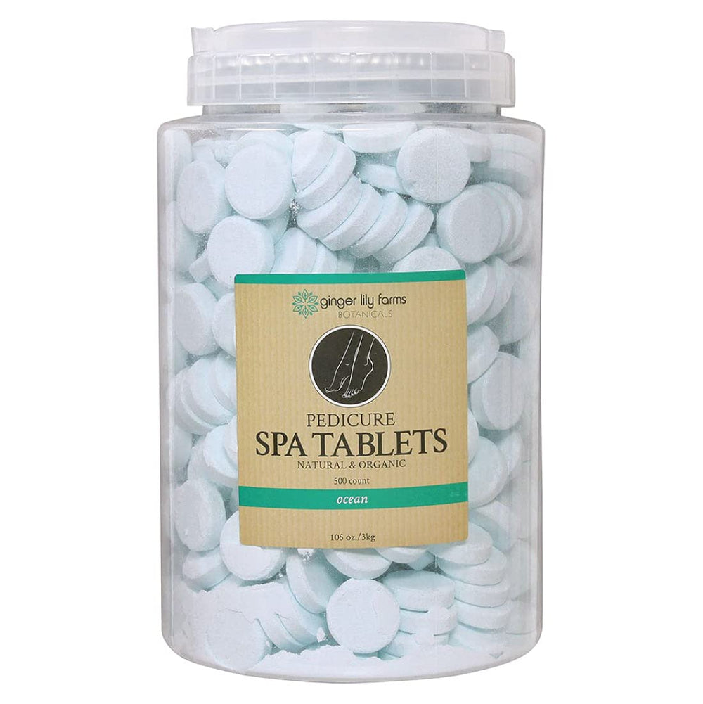 Ginger Lily Farms tablettes pédicure avec arôme océan, expérience spa.