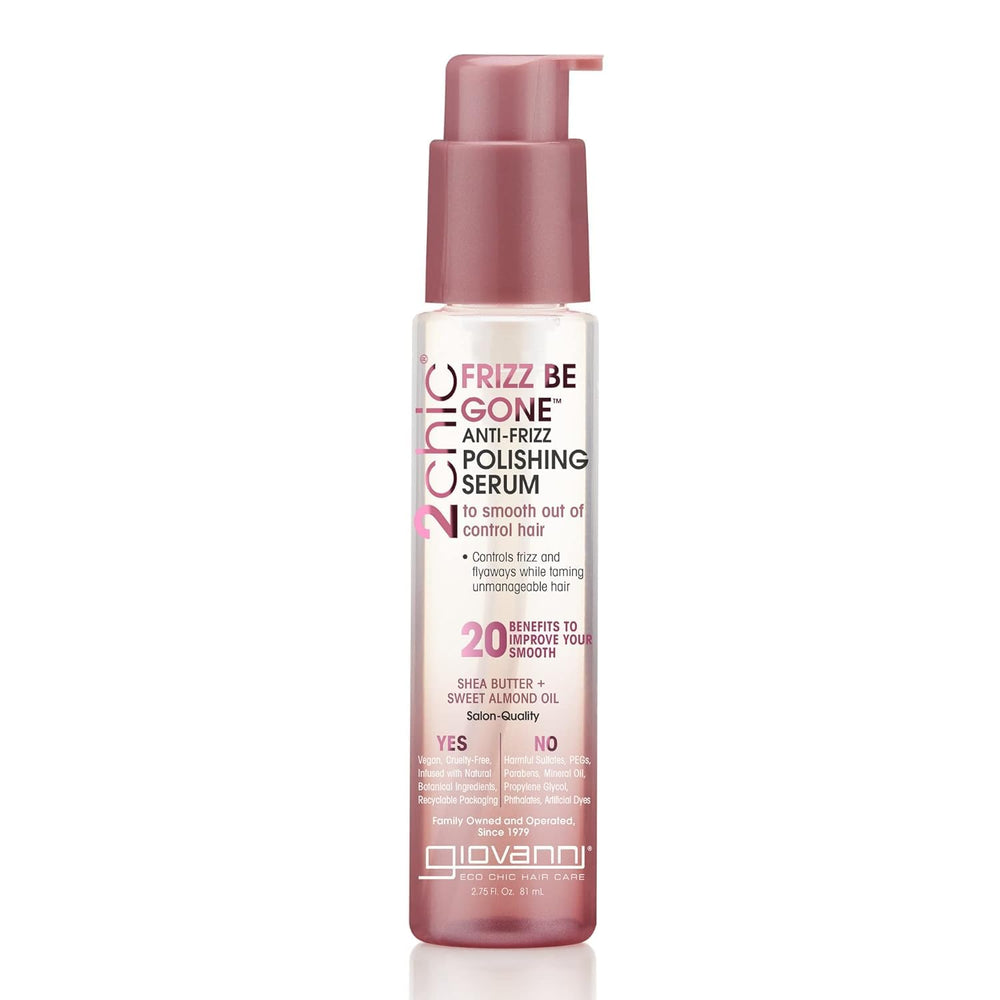 GIOVANNI 2chic Frizz Be Gone flacon anti-frisottis et brillance.
